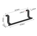 BAYLI Türgarderobe 2er Set Geschirrtuchhalter Edelstahl Schwarz Bild 1