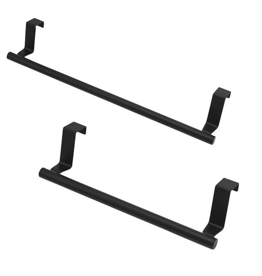 BAYLI Türgarderobe 2er Set Geschirrtuchhalter Edelstahl Schwarz - Bild 2