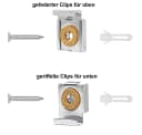 BAYLI Spiegelaufhängung Clips Set 4-tlg. Silber mit Dübeln und Schrauben Bild 5