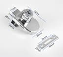 BAYLI 5er Set Glastürschloss Silber für Vitrine 4-8mm Bild 1