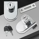BAYLI 5er Set Glastürschloss Silber für Vitrine 4-8mm Bild 5