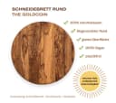 medina mood Schneidebrett The Goldcoin rund Olivenholz Bild 1
