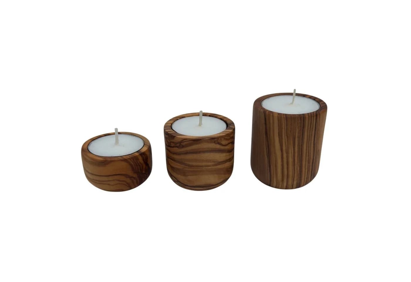 medina mood Teelichthalter 3er-Set Olivenholz Harmonie