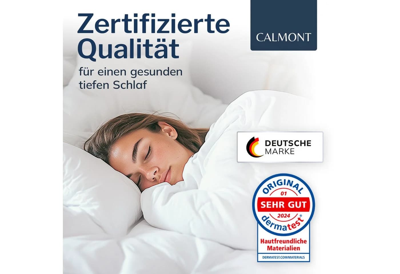CALMONT Federbettdecke mit Daunen & Federn 135x200 - Bild 5