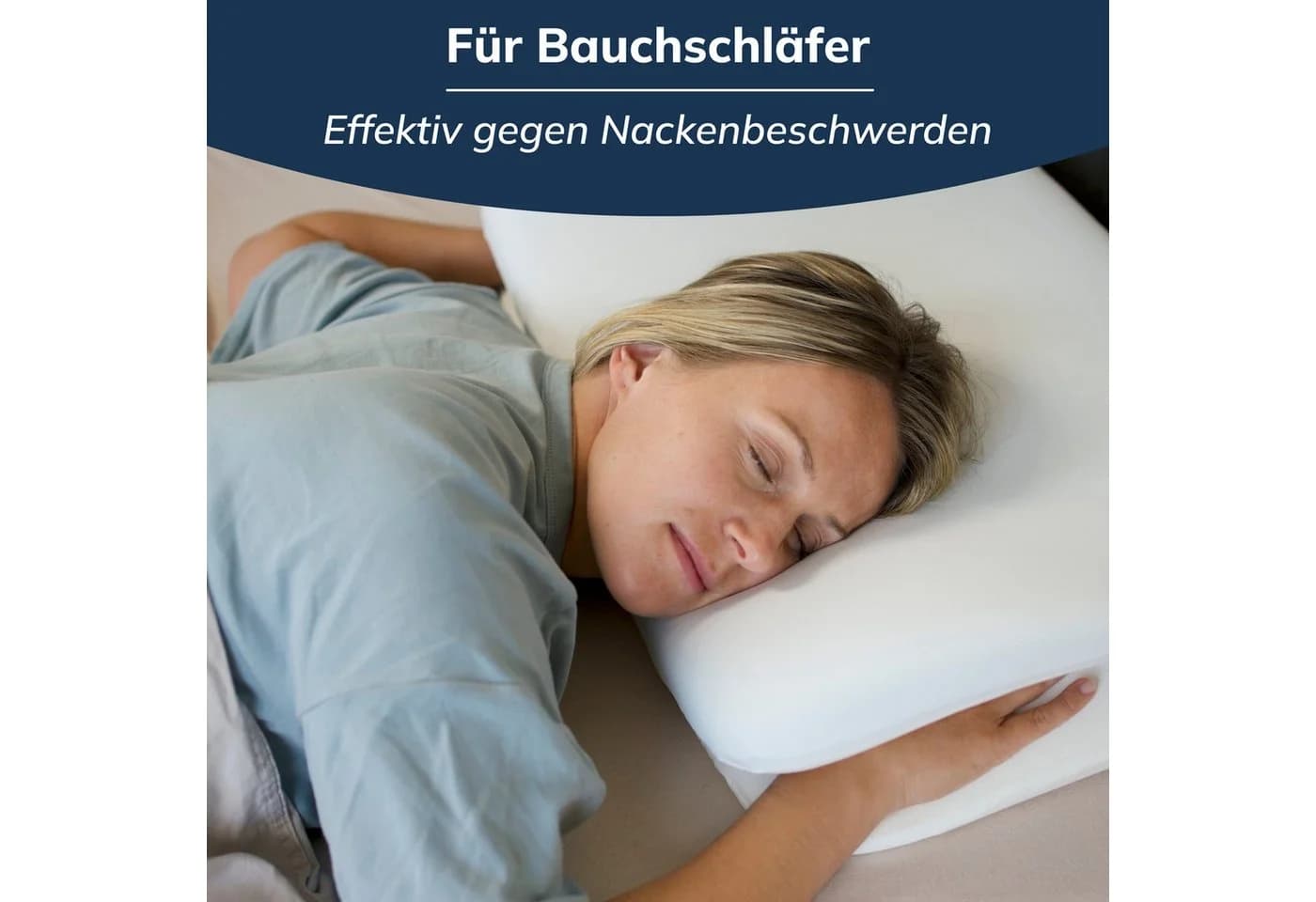 CALMONT Bauchschläferkissen Seitenschläferkissen Memory Foam Ergonomisch
