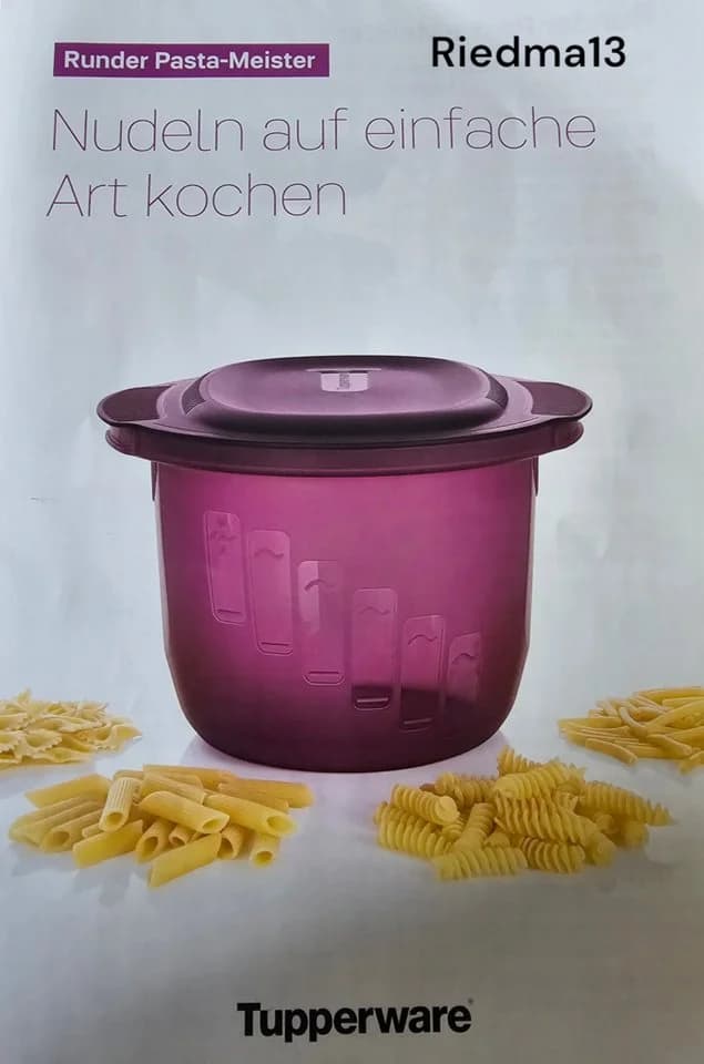 TUPPERWARE Mikrowellenteller Pasta-Meister 3,0 L Lila rund