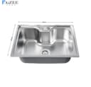 Faizee Möbel Edelstahlspüle Titan Schwarz/Silber inkl. Siphon Bild 5