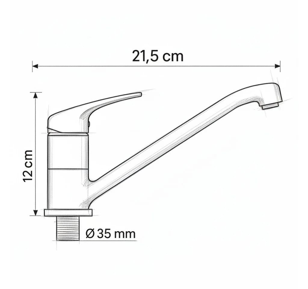 Faizee Möbel Küchenarmatur Einhebelmischer Wasserhahn für Küchen - Bild 4