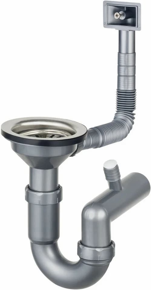 Faizee Möbel Edelstahlspüle Rund 42 cm mit Armatur und Siphon-Set - Bild 4