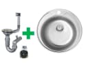 Faizee Möbel Edelstahlspüle 51 cm Rund Einbauspüle ohne Armatur Bild 2
