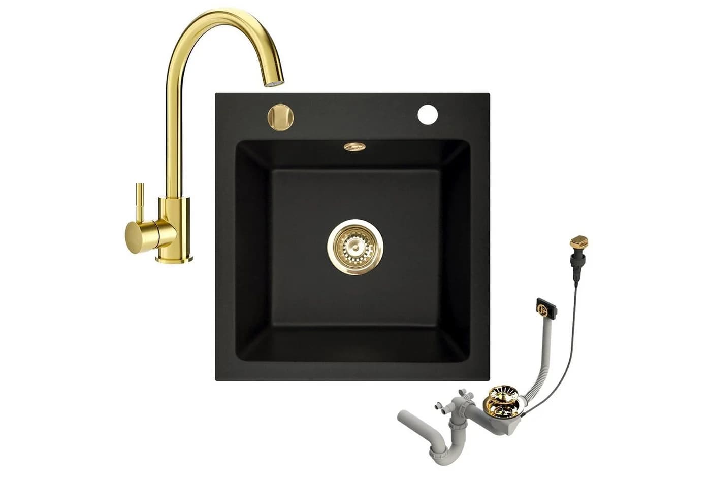 Faizee Möbel Granitspüle 49x52 cm Beige - Bild 2
