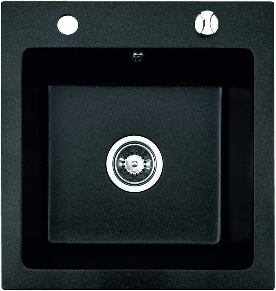 Faizee Möbel Granitspüle Einbauspüle Schwarz Modern Inkl. Siphon