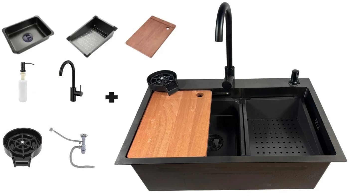 Faizee Möbel Quantum Edelstahlspüle mit Nano-Beschichtung und Armatur - Bild 2
