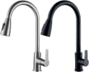 Faizee Home Küchenarmatur Wave Schwarz & Chrom mit Ausziehbrause Bild 1