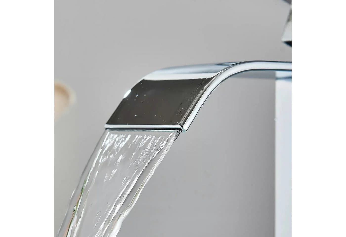 Faizee Home Badarmatur Wasserfall Chrome Armatur Modern - Bild 3