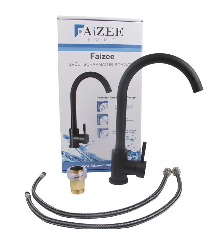 Faizee Home Küchenarmatur Einhebelmischer Schwarz - Bild 5