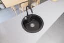 Faizee Home Granitspüle Vela Schwarz Ø 49cm Einbau Bild 2