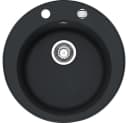 Faizee Home Granitspüle Vela Schwarz Ø 49cm Einbau Bild 3