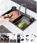 Faizee Home Neom Edelstahlspüle Nano Schwarz/Silber/Gold Bild 2