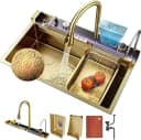 Faizee Home Einbauspüle Nano Wasserfall Edelstahl Gold/Silber/Schwarz Bild 2