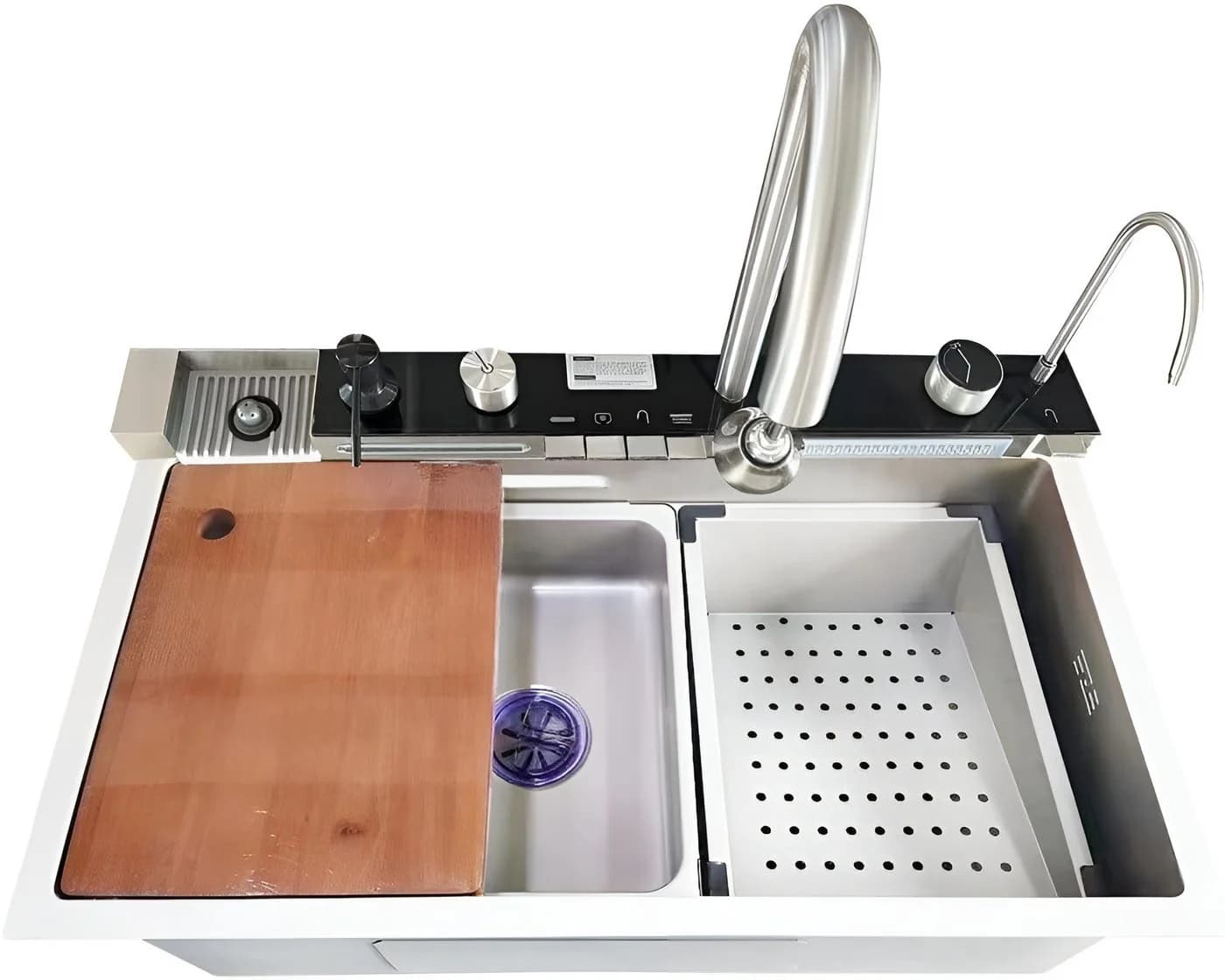 Faizee Home Einbauspüle Nano Wasserfall Edelstahl Silber - Bild 3