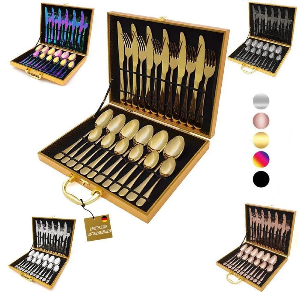 Faizee Home Besteck-Set 24-tlg. Edelstahl Rose Gold - Bild 2
