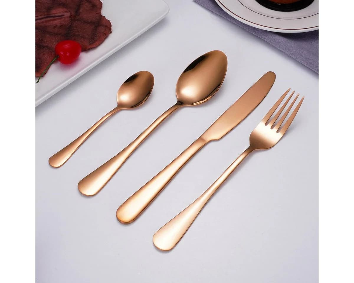 Faizee Home Besteck-Set 24-tlg. Edelstahl Rose Gold - Bild 5