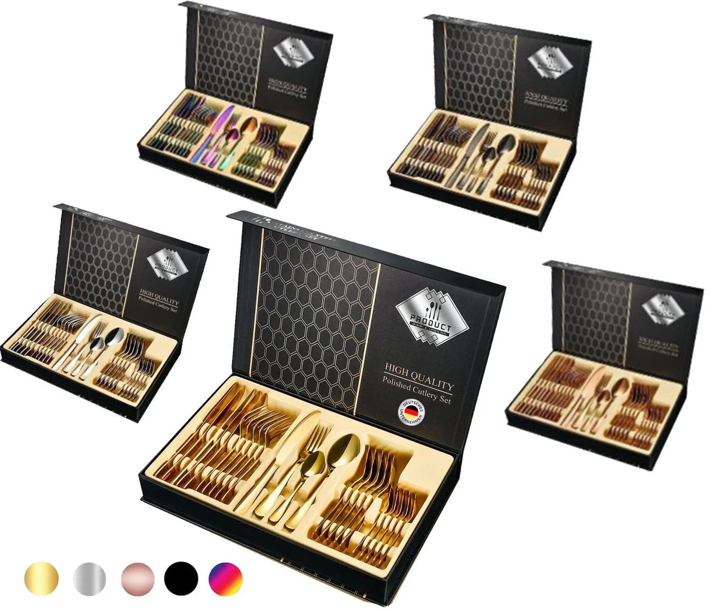 Faizee Home Besteckset 24-tlg. Edelstahl für 6 Personen Silber - Bild 2