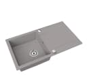 Faizee Home Granitspüle Element Grau mit Abtropffläche & Siphon Bild 1