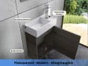 Faizee Home Badmöbel-Set Rikka mit Keramik-Waschbecken und Spiegel Bild 1