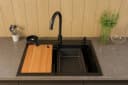 Faizee Home Quantum Edelstahlspüle 75x45 cm Schwarz Bild 1