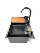Faizee Home Quantum Edelstahlspüle 75x45 cm Schwarz Bild 4
