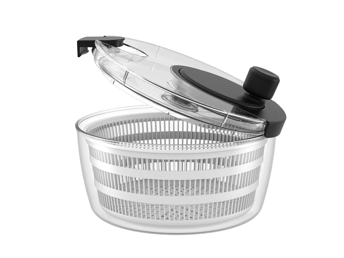 Faizee Home Salatschleuder FreshFlow Manuell Transparent Weiß - Bild 4