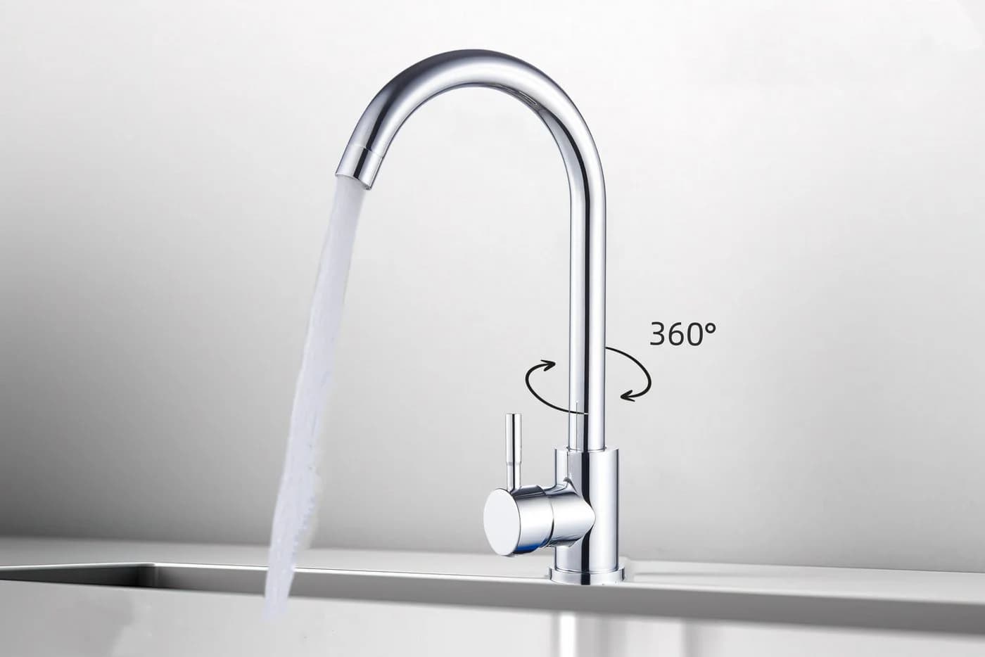 Faizee Home Küchenarmatur Genial Armatur – Elegant & Funktional (4-St) Chrom