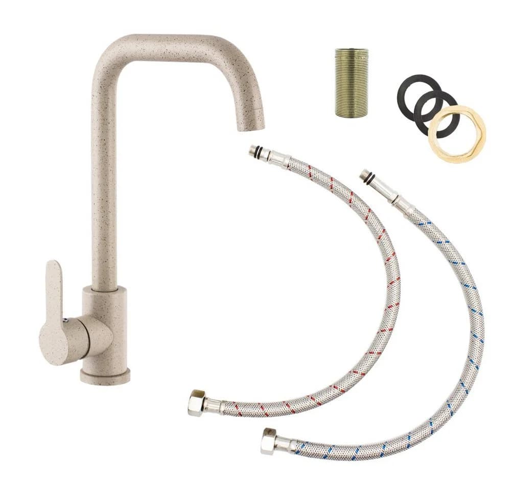 Faizee Home Küchenarmatur STEEL Beige 360° drehbar - Bild 3