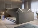wonello Boxspringbett Monaco Samt mit TV-Lift & LED Bild 1