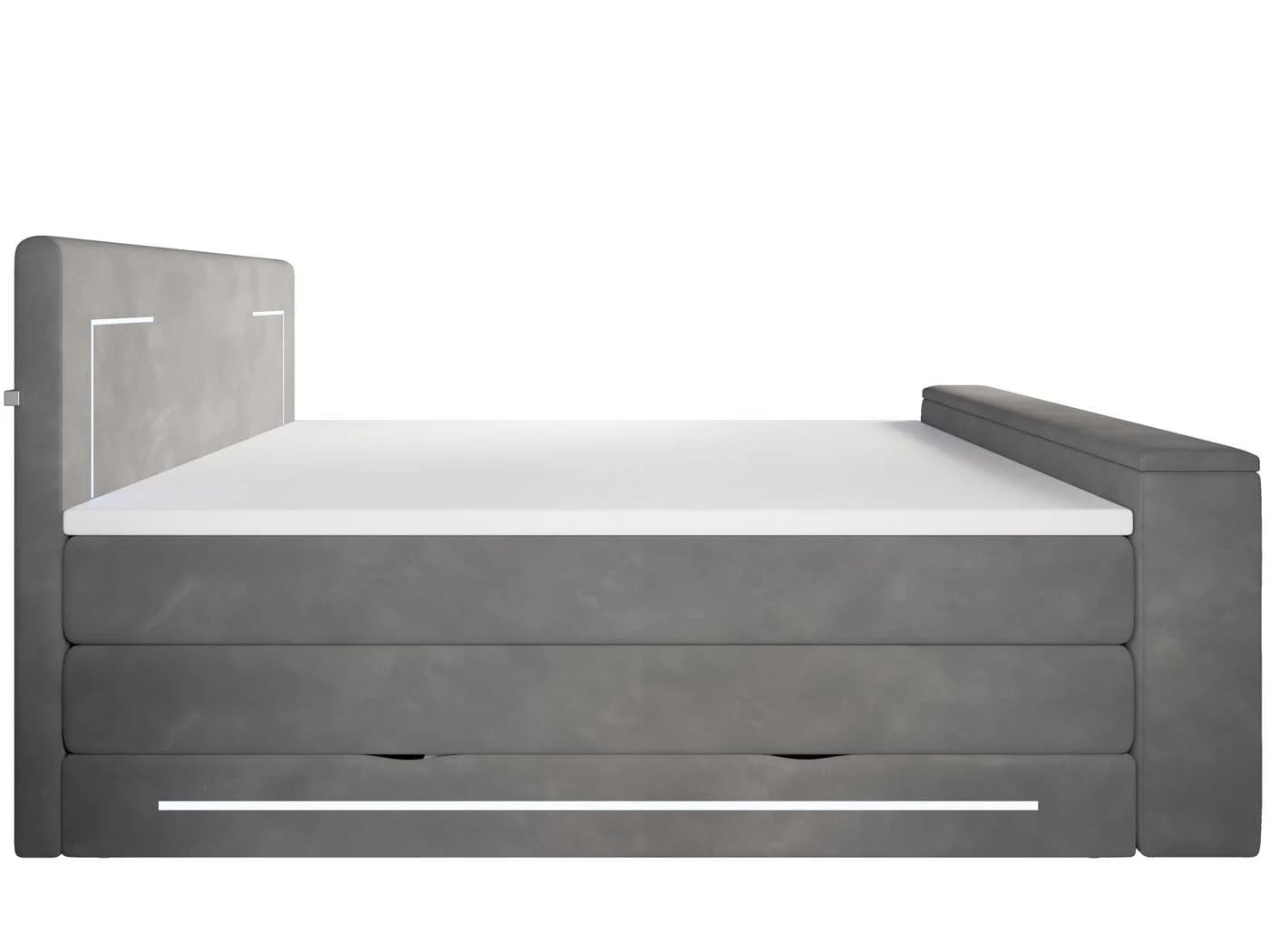 wonello Boxspringbett Monaco Samt mit TV-Lift & LED - Bild 3
