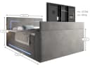 wonello Boxspringbett Monaco Samt mit TV-Lift & LED Bild 5