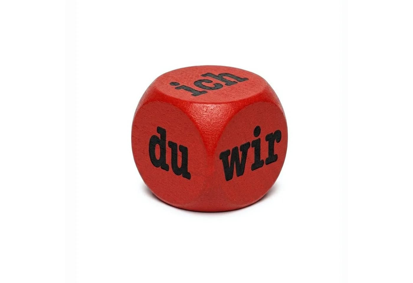 GICO Lesewürfel Ich Du Wir Rot Massivholz Kommunikationswürfel - Bild 2