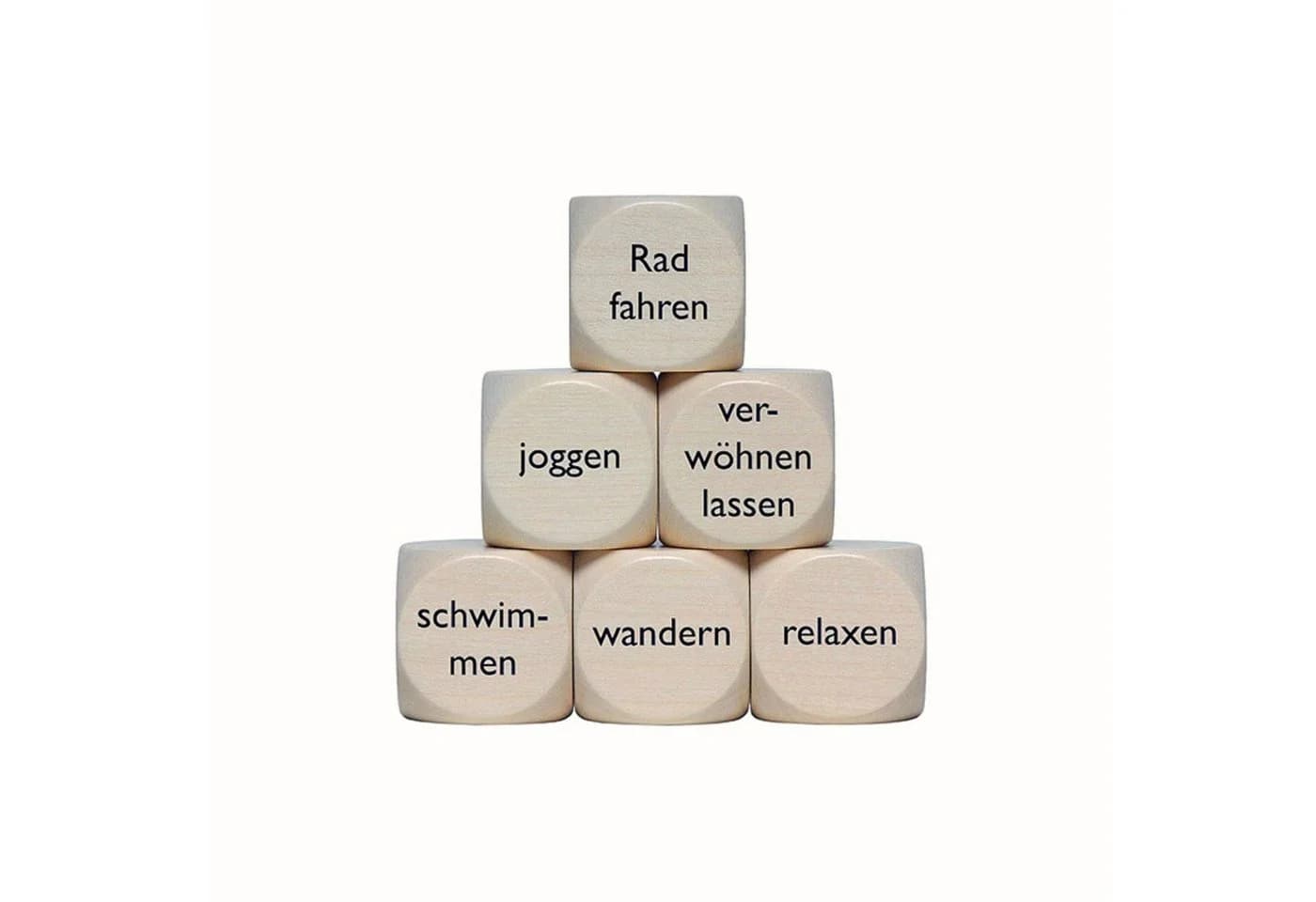 GICO Freizeit Holzwürfel 30 mm Aktivitätswürfel Natur