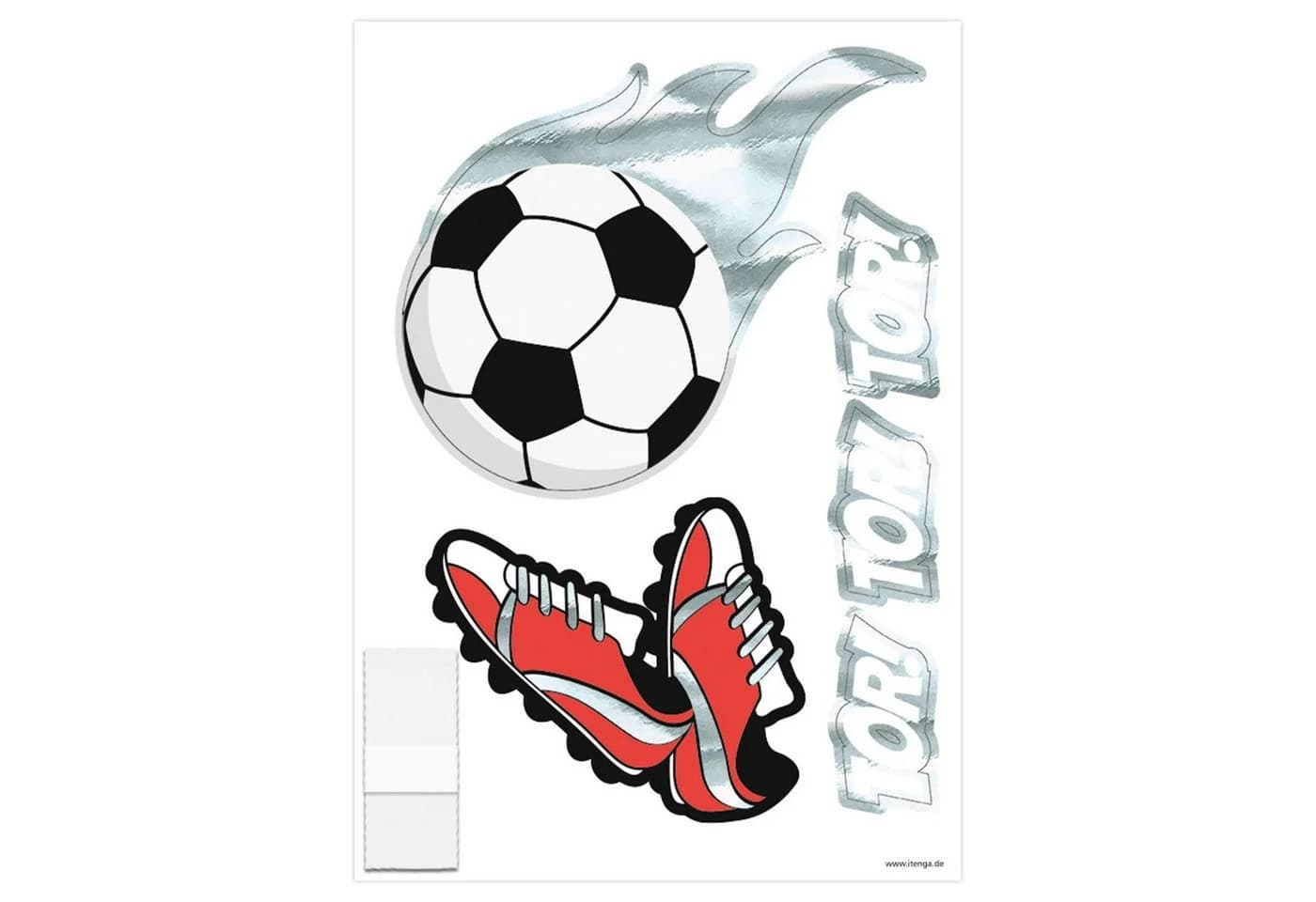 itenga Schultüte Bastelset Fußball 85 cm Rot/Weiß - Bild 4
