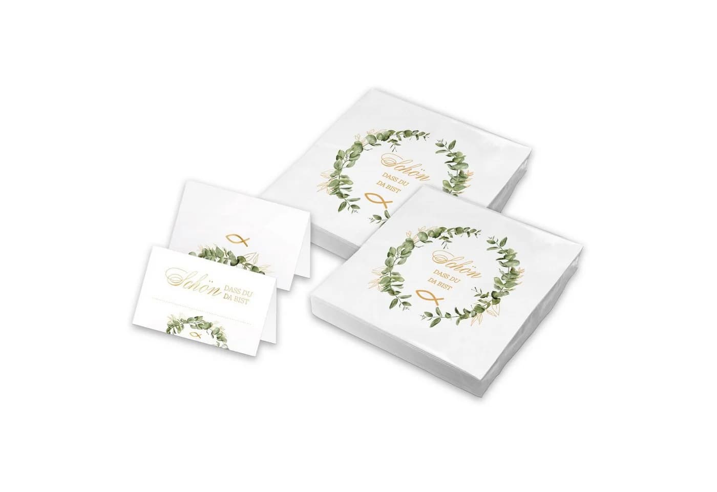 itenga Papierservietten & Tischkarten Set - Modernes Design - Bild 2