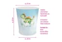 itenga Papierkorb Kinder Dino Motiv Bunt Kunststoff 11 Liter Bild 1