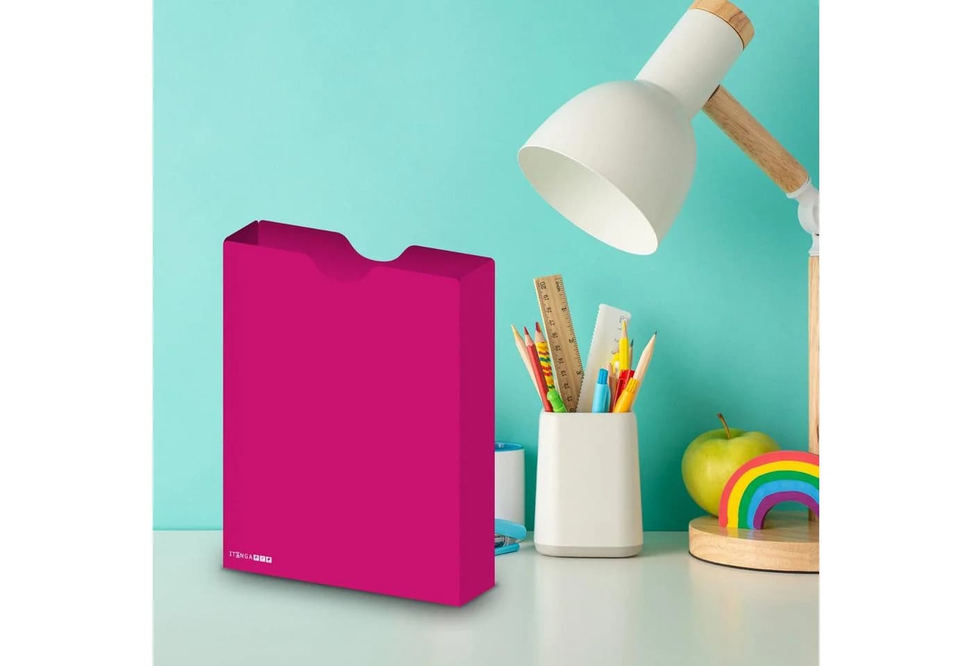 itenga Heftbox DIN A4 Hochformat aus PP pink - Bild 3