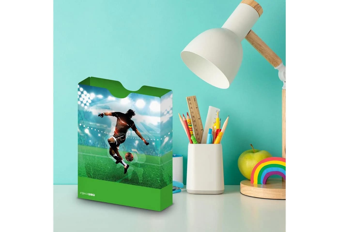 itenga Heftbox DIN A4 Hochformat PP Fußball Motiv - Bild 3