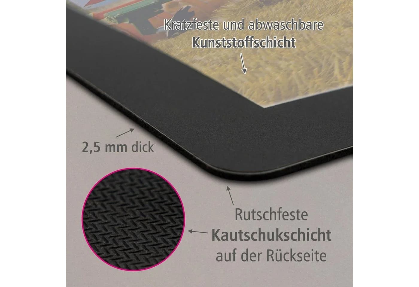 itenga Schreibtischunterlage V1 mit Stifteköcher und Papierkorb - Bild 3