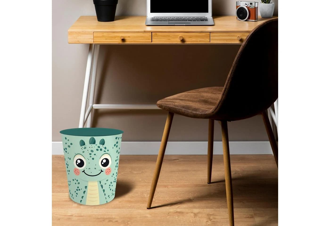 itenga Papierkorb DINO Kawaii Design Kunststoff ca 11 Liter - Bild 3