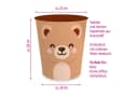 itenga Papierkorb Bär Kawaii Design Kunststoff ca. 11 Liter Bild 1