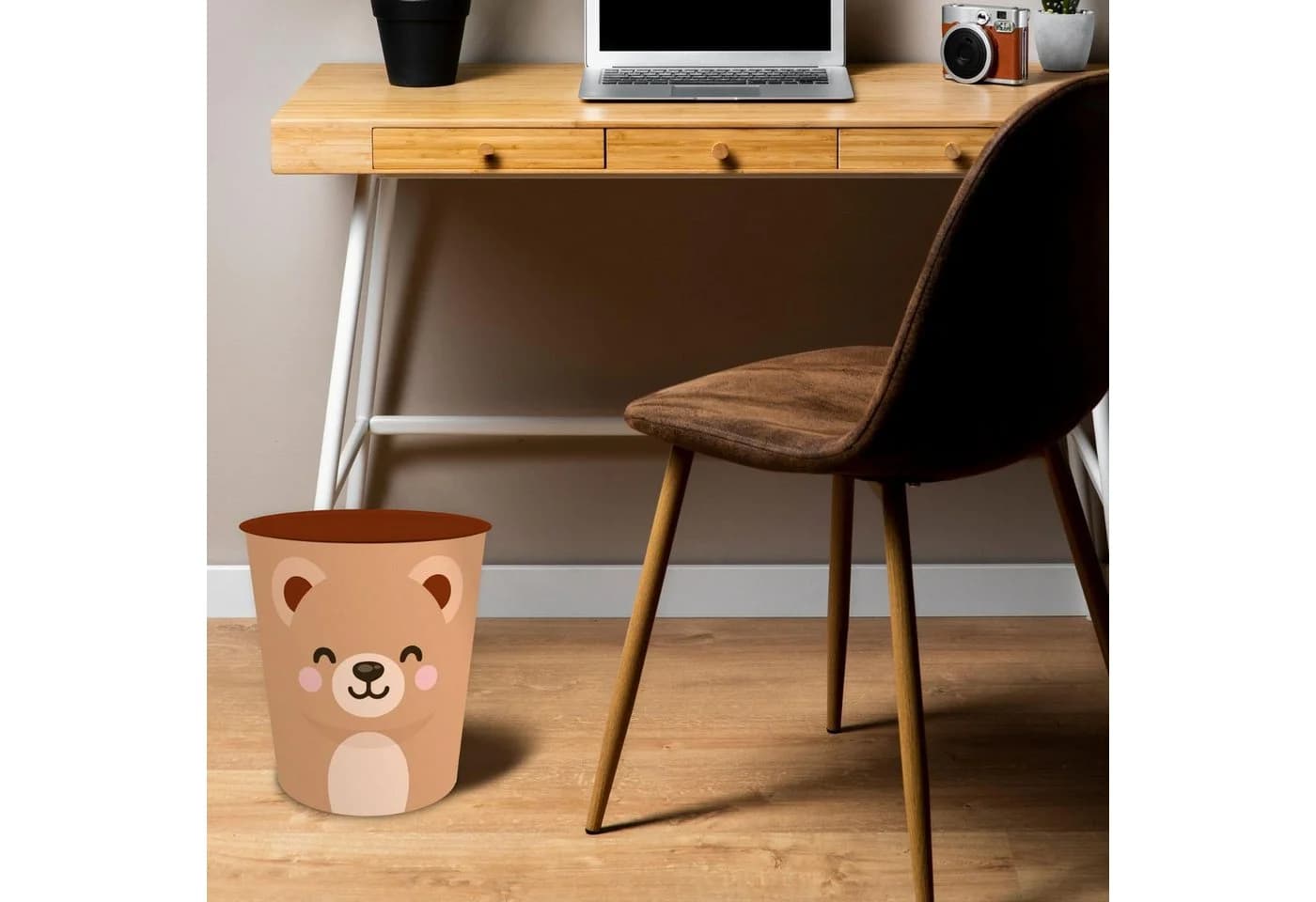 itenga Papierkorb Bär Kawaii Design Kunststoff ca. 11 Liter - Bild 3
