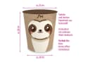 itenga Papierkorb Tiermotiv Faultier Kawaii Design Kunststoff ca. 11 Liter Bild 1